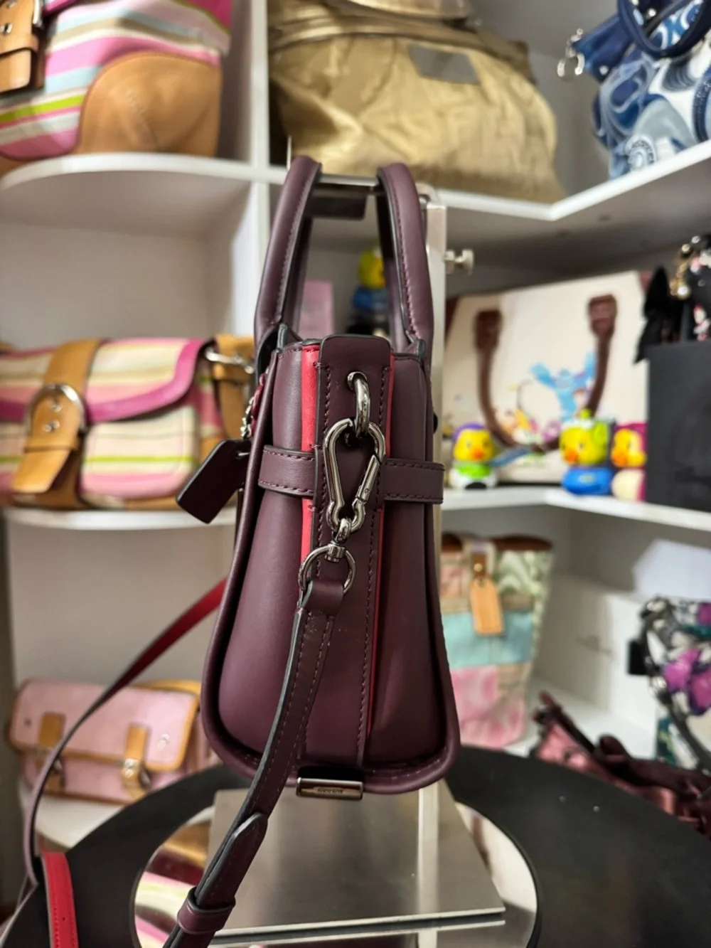 Coach Swagger Willow Tea Rose Satchel